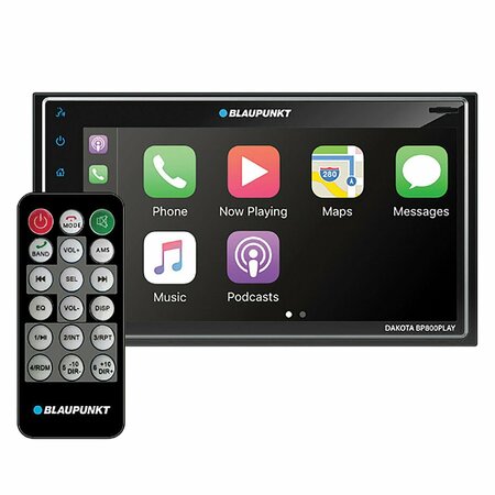 BLAUPUNKT DAKOTA 6.8-In. Double-DIN Digital Media Receiver with Bluetooth, Apple CarPlay, and Android Auto BP800PLAY